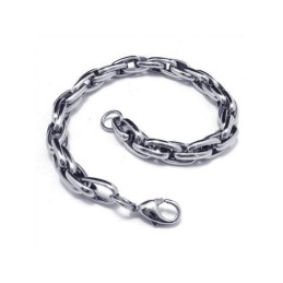 メンズボーイズシルバーチャーム純チタンチェーンブレスレット