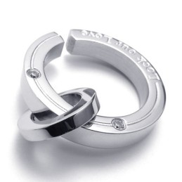 男性用ラバーズチタンペンダント