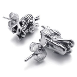 中国龍のチタンイヤリング