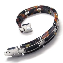 メンズ ボーイズ 純チタン ラバーブレスレット チャームバングル