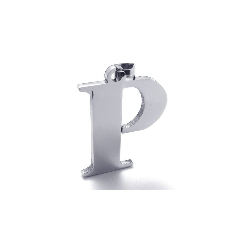 文字「P」のチタンペンダント