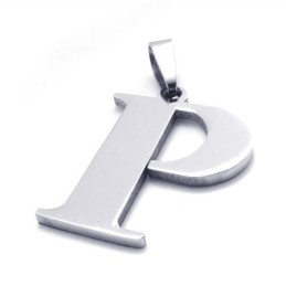 文字「P」のチタンペンダント
