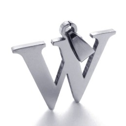 文字「W」チタンペンダント