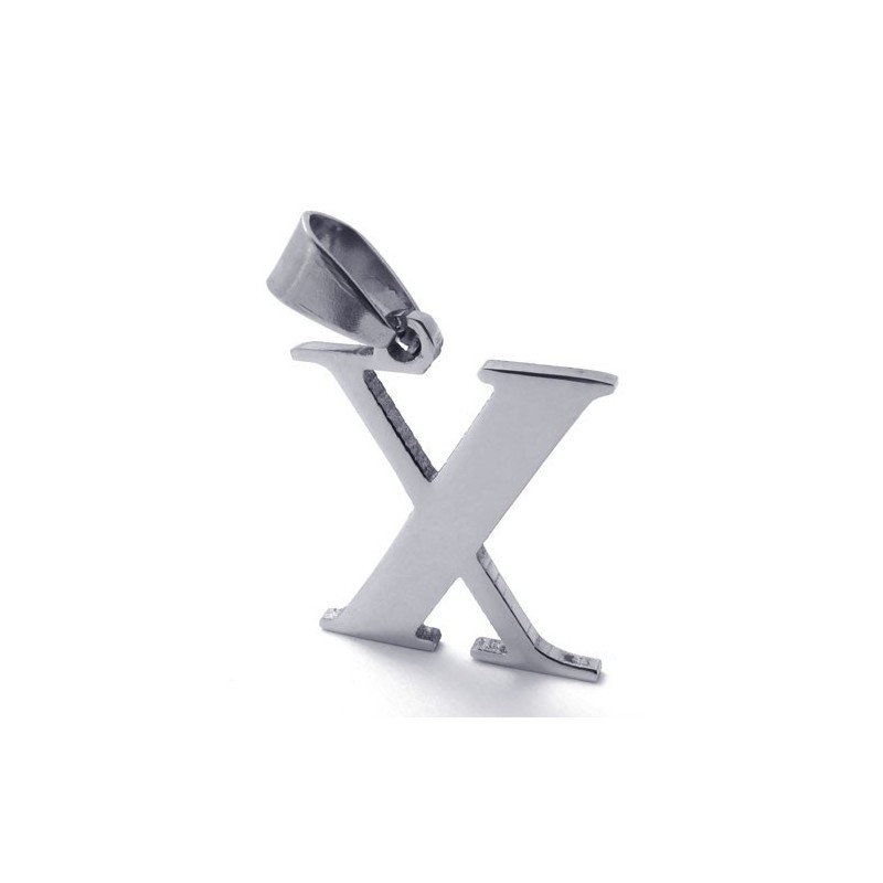 チタン文字「X」ペンダント