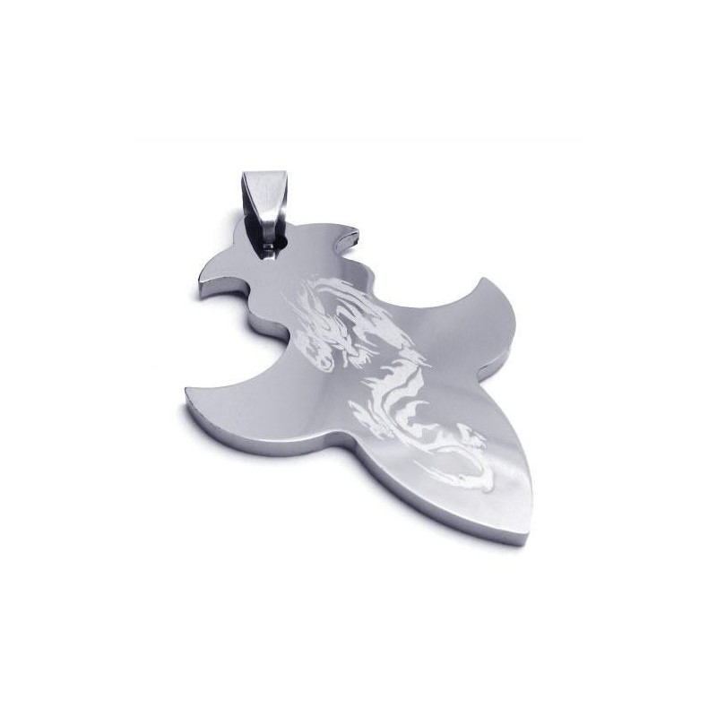 メンズ タングステン鋼 クロスドラゴンペンダントネックレス(新品) メンズ タングステン鋼 クロスドラゴンペンダントネックレス(新品)