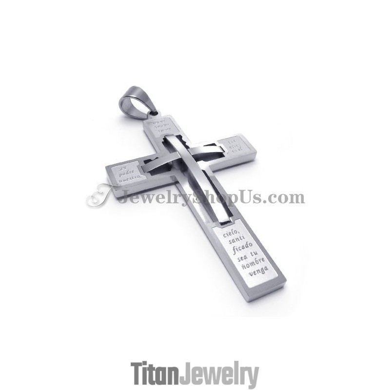 エレガントなクロスチタンペンダント