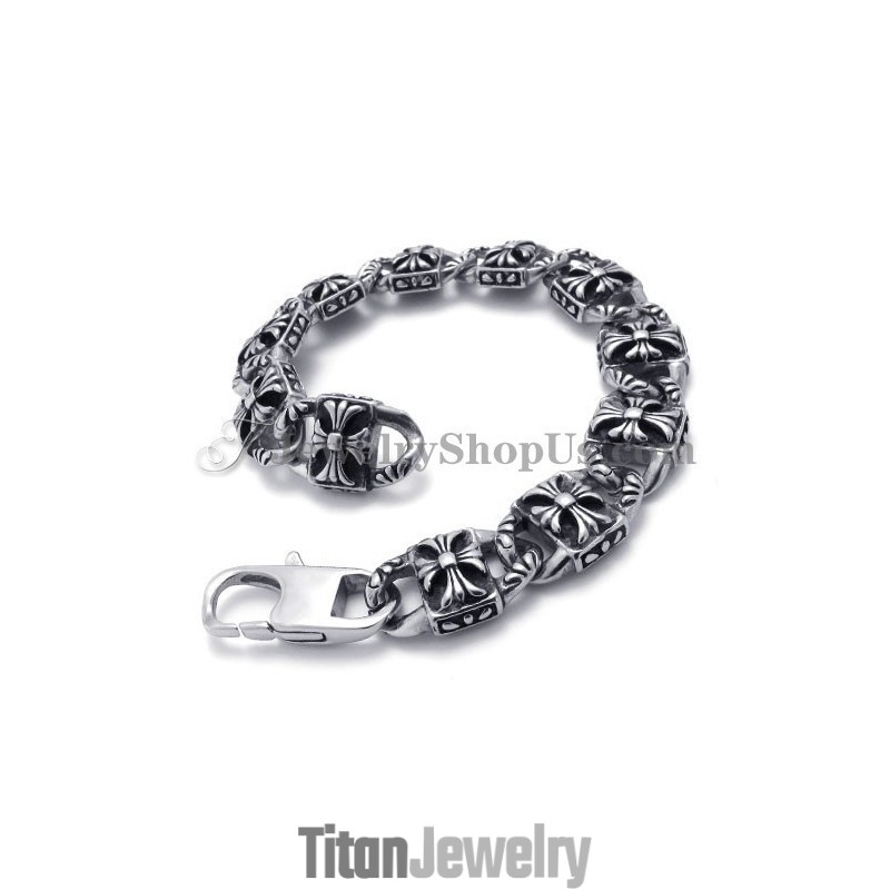 ファッションクロスチタンブレスレット