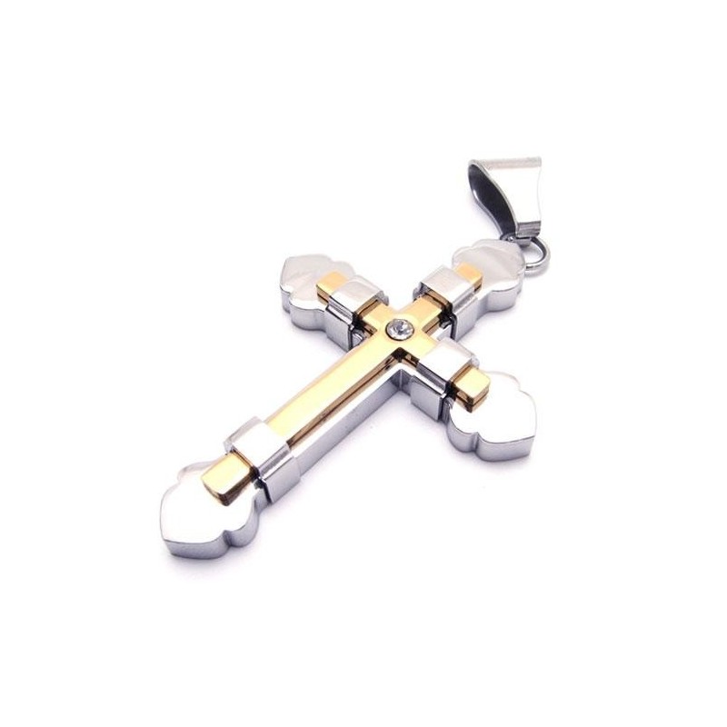 メンズ ゴールデン純チタンクロスネックレスペンダント(新品) メンズ ゴールデン純チタンクロスネックレスペンダント(新品)