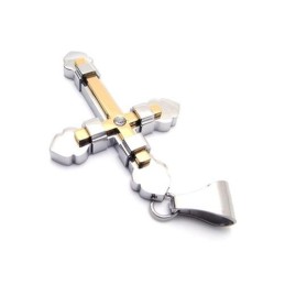 メンズ ゴールデン純チタンクロスネックレスペンダント（新品）