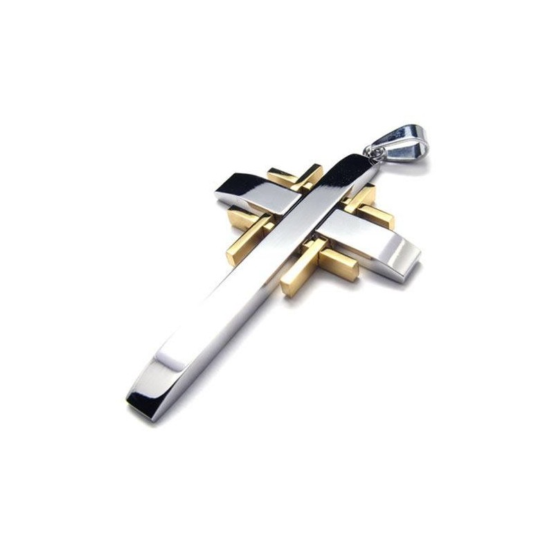 メンズ純チタンクロスネックレスペンダントチェーン(新品) メンズ純チタンクロスネックレスペンダントチェーン(新品)