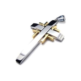 メンズ純チタンクロスネックレスペンダントチェーン（新品）
