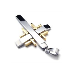 メンズ純チタンクロスネックレスペンダントチェーン（新品）