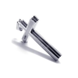 メンズ シルバー 純チタンネックレス クロスペンダント（新品）