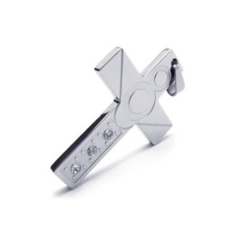 メンズ シルバー 純チタンネックレス クロスペンダント（新品）