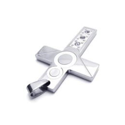 メンズ シルバー 純チタンネックレス クロスペンダント（新品）