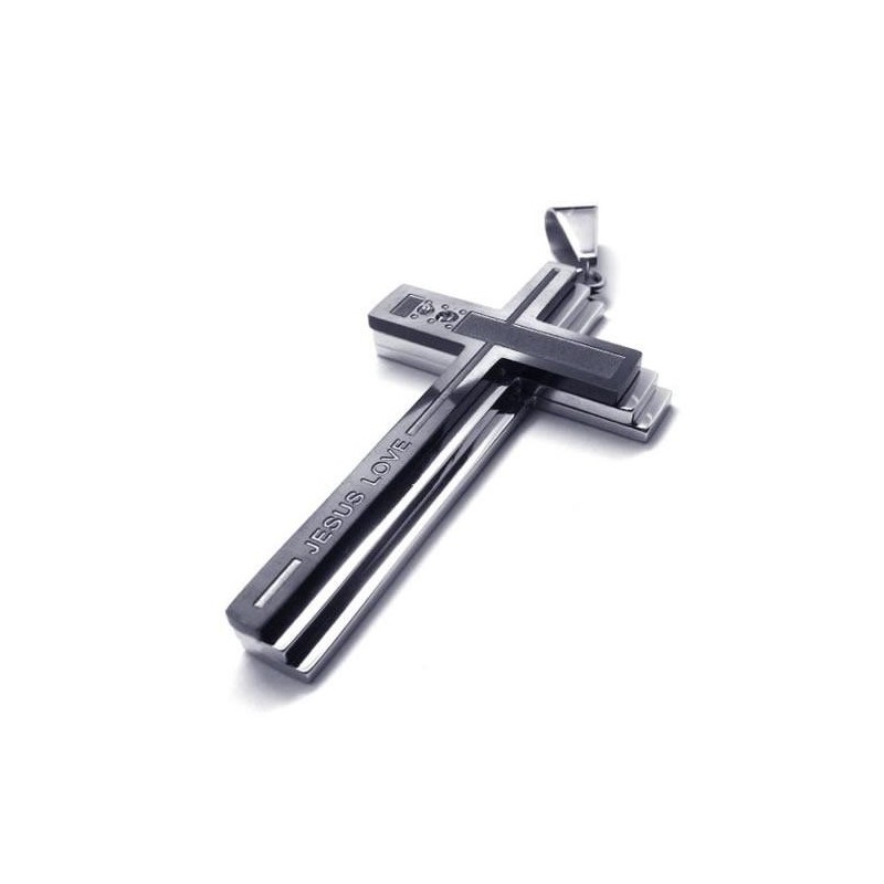 メンズ シルバー 純チタンネックレス クロスペンダント(新品) メンズ シルバー 純チタンネックレス クロスペンダント(新品)
