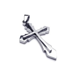 メンズ シルバー 純チタン ペンダント クロスネックレス（新品）
