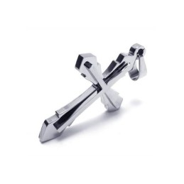 メンズ シルバー 純チタン ペンダント クロスネックレス（新品）