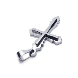 メンズ シルバー 純チタン ペンダント クロスネックレス（新品）