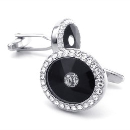 エレガントな形状繊細な色彩高品質チタン製カフスボタン