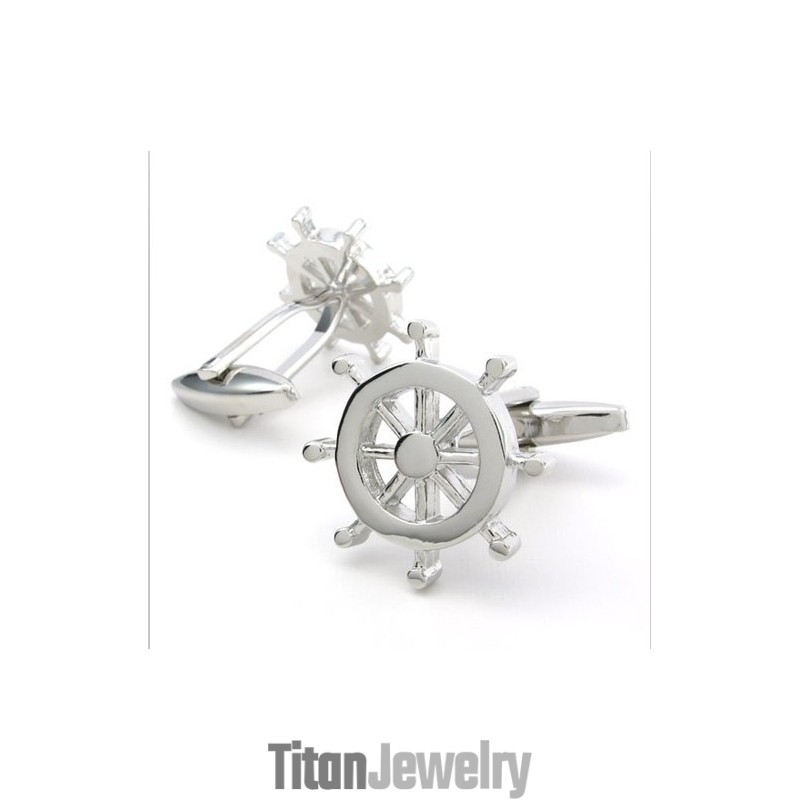 魅力的なデザイン色の輝き優れた品質のチタン製カフスボタン