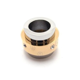 メンズ ゴールド 純チタンリング ペンダントネックレス（新品）
