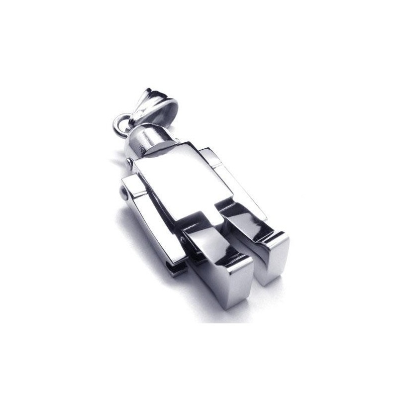 メンズ シルバー 純チタン ロボットペンダントネックレス(新品) メンズ シルバー 純チタン ロボットペンダントネックレス(新品)