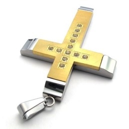 美しいデザイン色の輝き優れた品質のチタンクロスペンダント