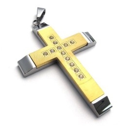 美しいデザイン色の輝き優れた品質のチタンクロスペンダント